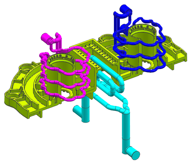 Bulkhead connector conforming cooling system_Fox Mold