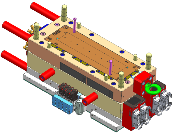 Multiple (manifold) Value hot runner in pressure balance_Fox Mold