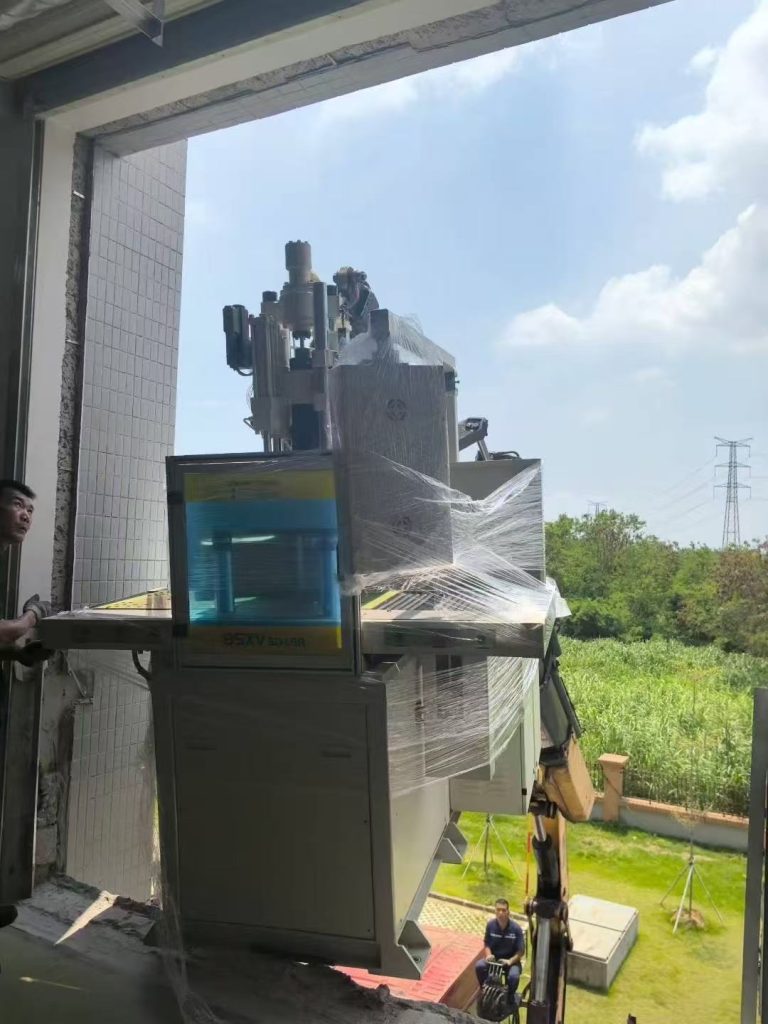 LSR Injection machine is ready to install on second floor_Fox Mold