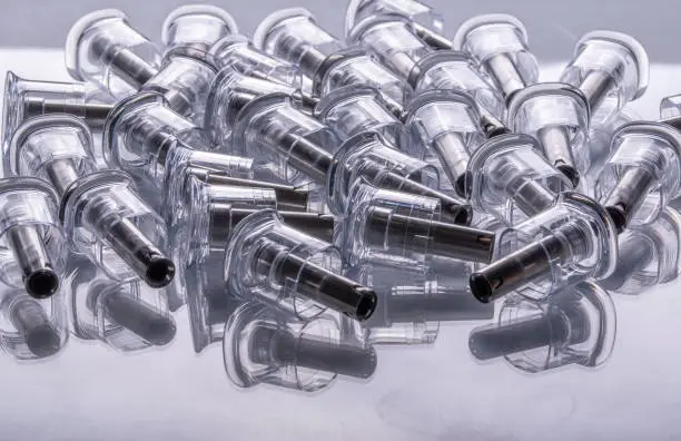 Medical plastic and steel product part made from injection molding machines